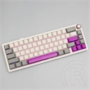 LORGAR KBP70MW vezeték nélküli 65%-os mechanikus gamer billentyűzet (Toxic Purple, USB/Bluetooth, US, bézs)