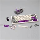 LORGAR KBP70MW vezeték nélküli 65%-os mechanikus gamer billentyűzet (Toxic Purple, USB/Bluetooth, US, bézs)