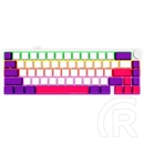 LORGAR KBP70MW vezeték nélküli 65%-os mechanikus gamer billentyűzet (Toxic Purple, USB/Bluetooth, US, fehér)