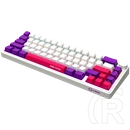 LORGAR KBP70MW vezeték nélküli 65%-os mechanikus gamer billentyűzet (Toxic Purple, USB/Bluetooth, US, fehér)