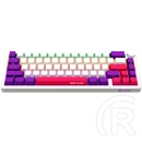 LORGAR KBP70MW vezeték nélküli 65%-os mechanikus gamer billentyűzet (Toxic Purple, USB/Bluetooth, US, fehér)