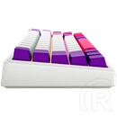 LORGAR KBP70MW vezeték nélküli 65%-os mechanikus gamer billentyűzet (Toxic Purple, USB/Bluetooth, US, fehér)