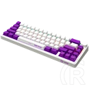 LORGAR KBP70MW vezeték nélküli 65%-os mechanikus gamer billentyűzet (Toxic Purple, USB/Bluetooth, US, fehér)