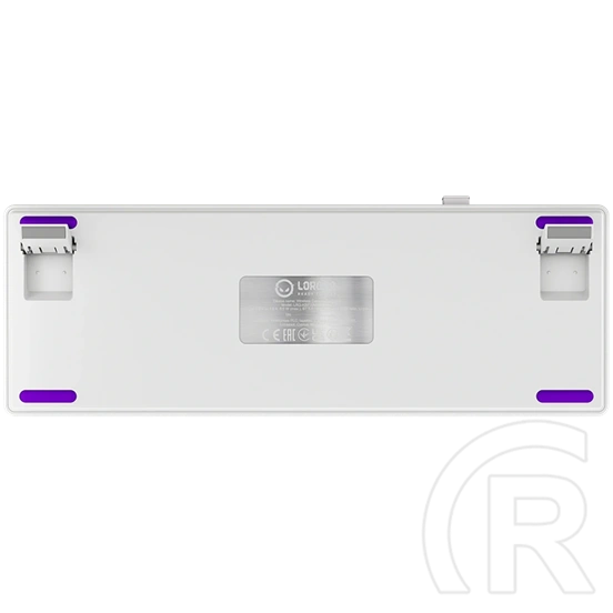 LORGAR KBP70MW vezeték nélküli 65%-os mechanikus gamer billentyűzet (Toxic Purple, USB/Bluetooth, US, fehér)