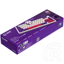 LORGAR KBP70MW vezeték nélküli 65%-os mechanikus gamer billentyűzet (Toxic Purple, USB/Bluetooth, US, fehér)