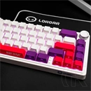 LORGAR KBP70MW vezeték nélküli 65%-os mechanikus gamer billentyűzet (Toxic Purple, USB/Bluetooth, US, fehér)