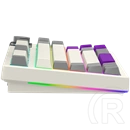 LORGAR KBP70TKLW Pro vezeték nélküli mechanikus gamer billentyűzet (Toxic Purple, USB/Bluetooth, US, bézs)