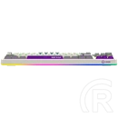 LORGAR KBP70TKLW Pro vezeték nélküli mechanikus gamer billentyűzet (Toxic Purple, USB/Bluetooth, US, bézs)