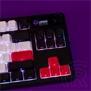 LORGAR KBP70TKLW Pro vezeték nélküli mechanikus gamer billentyűzet (Toxic Purple, USB/Bluetooth, US, bézs)