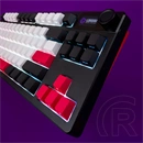 LORGAR KBP70TKLW Pro vezeték nélküli mechanikus gamer billentyűzet (Toxic Purple, USB/Bluetooth, US, bézs)