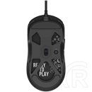 LORGAR MSA10R Advanced PixArt 3311 optikai egér (USB, fekete)