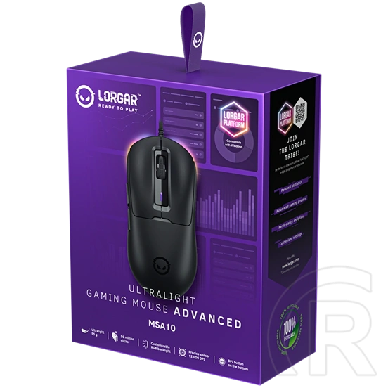 LORGAR MSA10 optikai egér (USB, fekete)
