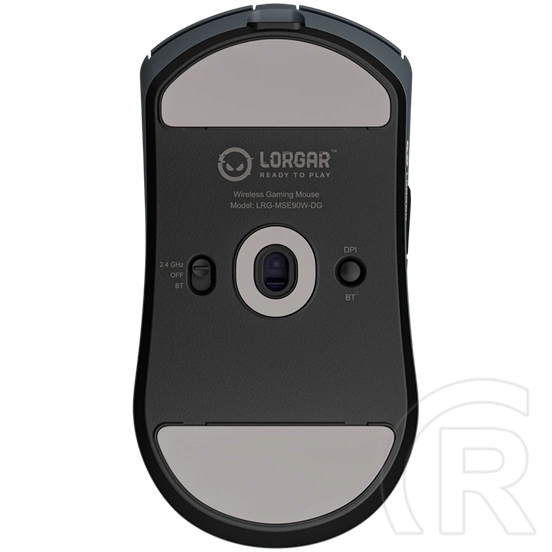 LORGAR MSE90W cordless optikai egér (USB/Bluetooth, sötétszürke)