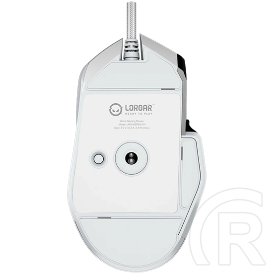LORGAR MSP80 PRO optikai egér (USB, fehér)