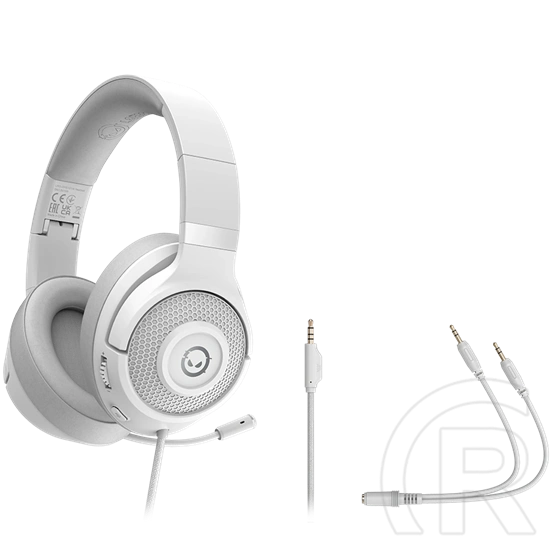 LORGAR Noah 101 Gaming mikrofonos fejhallgató (3.5mm jack, 2m, fehér)