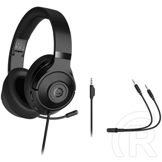 LORGAR Noah 101 Gaming mikrofonos fejhallgató (3.5mm jack, 2m, fekete)