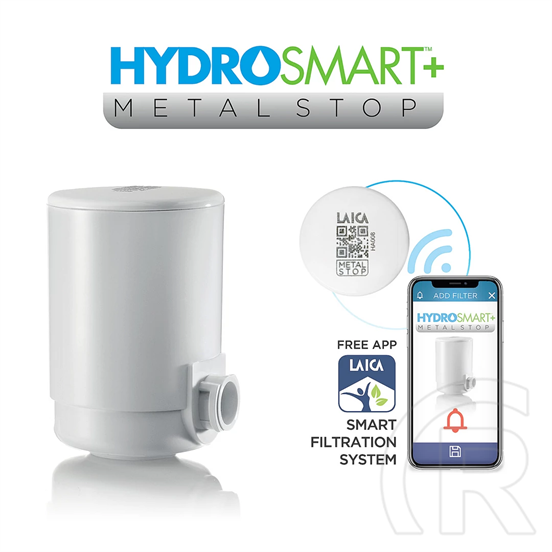 Laica Genova HYDROSMART rendszerű csapra szerelhető mikroplasztik+metal-stop vízszűrő 1200L
