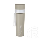 Laica rozsdamentes matt bézsre festett fast disk rendszerű vízszűrő kulacs pánttal, 0,55 literes