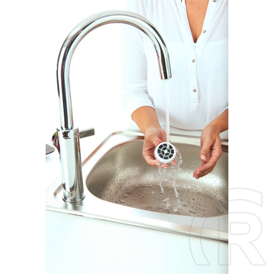 Laica rozsdamentes matt bézsre festett fast disk rendszerű vízszűrő kulacs pánttal, 0,55 literes