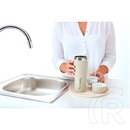 Laica rozsdamentes matt bézsre festett fast disk rendszerű vízszűrő kulacs pánttal, 0,55 literes