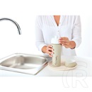 Laica rozsdamentes matt bézsre festett fast disk rendszerű vízszűrő kulacs pánttal, 0,55 literes