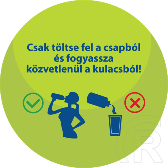 Laica rozsdamentes matt bézsre festett fast disk rendszerű vízszűrő kulacs pánttal, 0,55 literes