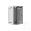 Lanberg 10" fali rack szekrény (9U, 280×310 mm, üvegajtó, lapraszerelt, szürke)