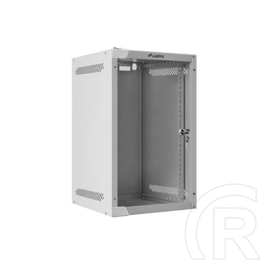 Lanberg 10" fali rack szekrény (9U, 280×310 mm, üvegajtó, lapraszerelt, szürke)