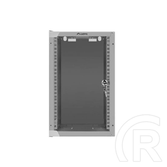 Lanberg 10" fali rack szekrény (9U, 280×310 mm, üvegajtó, lapraszerelt, szürke)