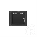 Lanberg 10" fali rackszekrény 4U (280x310 mm, üvegajtó, lapraszerelt, fekete)