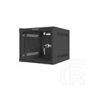 Lanberg 10" fali rackszekrény 4U (280x310 mm, üvegajtó, lapraszerelt, fekete)