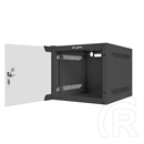 Lanberg 10" fali rackszekrény 4U (280x310 mm, üvegajtó, lapraszerelt, fekete)