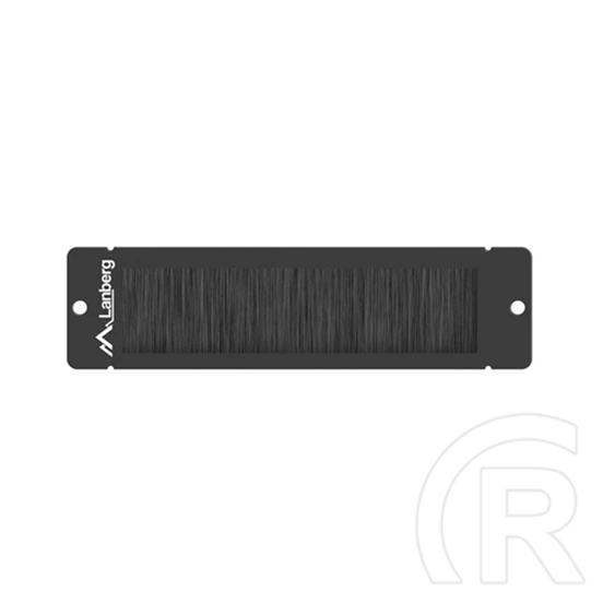 Lanberg 10" fésűs kábel átvezető (1U, fém, 45mm, fekete)