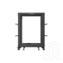 Lanberg 19" 15U szabadon álló rack keret (600x600-1100 mm, állítható mélységű, fekete)