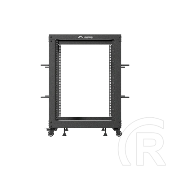 Lanberg 19" 15U szabadon álló rack keret (600x600-1100 mm, állítható mélységű, fekete)