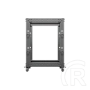 Lanberg 19" 15U szabadon álló rack keret (600x600-1100 mm, állítható mélységű, fekete)