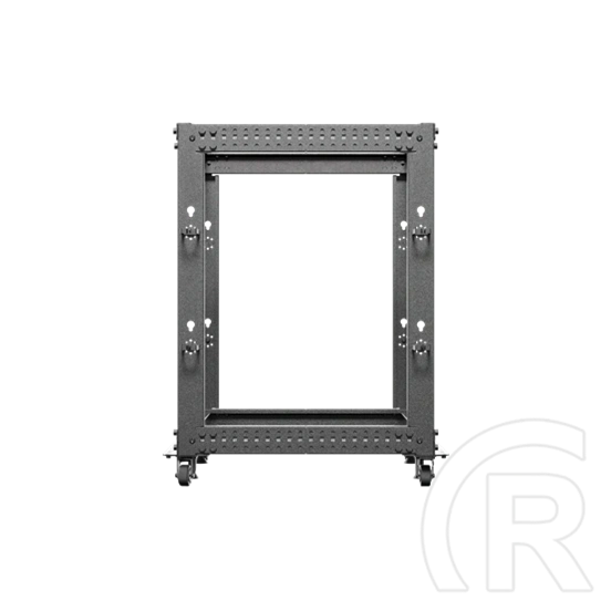 Lanberg 19" 15U szabadon álló rack keret (600x600-1100 mm, állítható mélységű, fekete)
