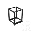 Lanberg 19" 15U szabadon álló rack keret (600x600-1100 mm, állítható mélységű, fekete)