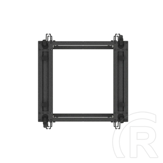 Lanberg 19" 15U szabadon álló rack keret (600x600-1100 mm, állítható mélységű, fekete)
