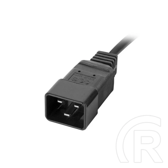 Lanberg 19" 1U PDU (16 A, 2 m kábel, 10 aljzat, 2x C19, 8x IEC C13, fekete)