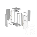 Lanberg 19" 32U szabadon álló rackszekrény (600x800 mm, üvegajtó, lapraszerelt, LCD kijelző, szürke)