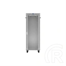 Lanberg 19" 32U szabadon álló rackszekrény (600x800 mm, üvegajtó, lapraszerelt, LCD kijelző, szürke)