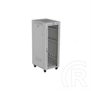 Lanberg 19" 32U szabadon álló rackszekrény (600x800 mm, üvegajtó, lapraszerelt, LCD kijelző, szürke)