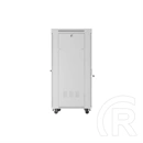 Lanberg 19" 32U szabadon álló rackszekrény (600x800 mm, üvegajtó, lapraszerelt, LCD kijelző, szürke)