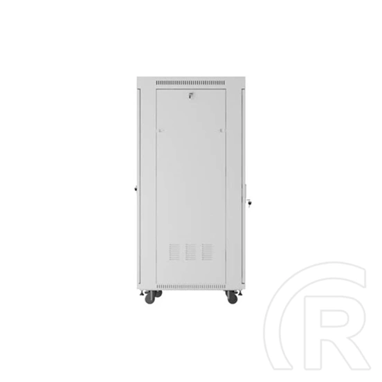 Lanberg 19" 32U szabadon álló rackszekrény (600x800 mm, üvegajtó, lapraszerelt, LCD kijelző, szürke)