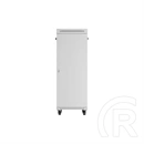 Lanberg 19" 32U szabadon álló rackszekrény (600x800 mm, üvegajtó, lapraszerelt, LCD kijelző, szürke)