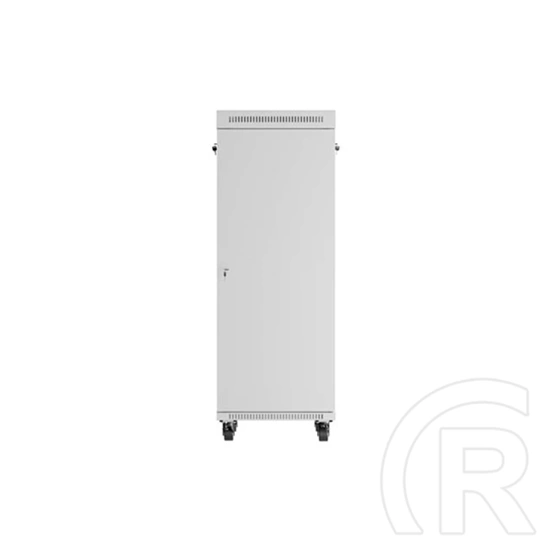 Lanberg 19" 32U szabadon álló rackszekrény (600x800 mm, üvegajtó, lapraszerelt, LCD kijelző, szürke)