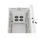 Lanberg 19" 32U szabadon álló rackszekrény (600x800 mm, üvegajtó, lapraszerelt, LCD kijelző, szürke)