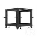 Lanberg 19" 9U szabadon álló rack keret (600x600–1100 mm, állítható mélységű, fekete)