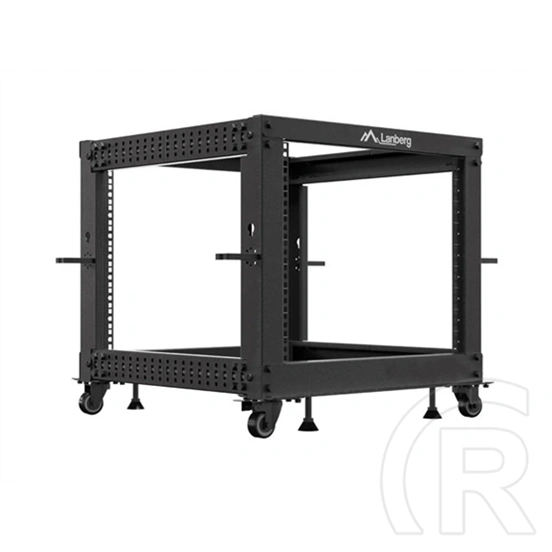 Lanberg 19" 9U szabadon álló rack keret (600x600–1100 mm, állítható mélységű, fekete)